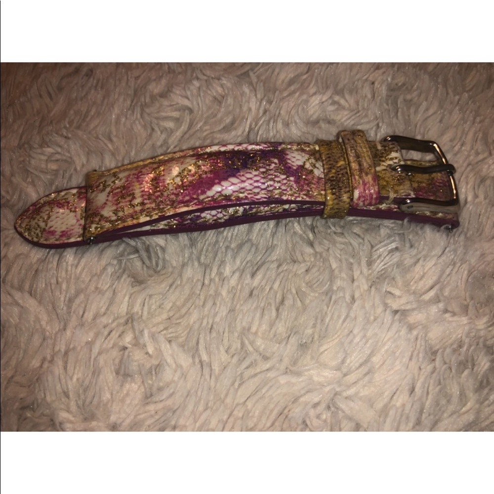 Michele Leather Watch Band 18 mm